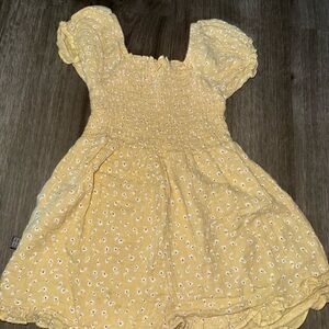 Yellow Floral Kids One Piece